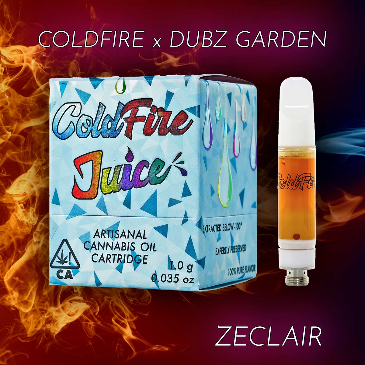 250130—ColdFire—Vapes—x-Dubz-Garden—Zeclair-Juice-Cartridge—1×1-1200 Coldfire X Dubz Garden - Zeclair Juice Cartridge 1g
