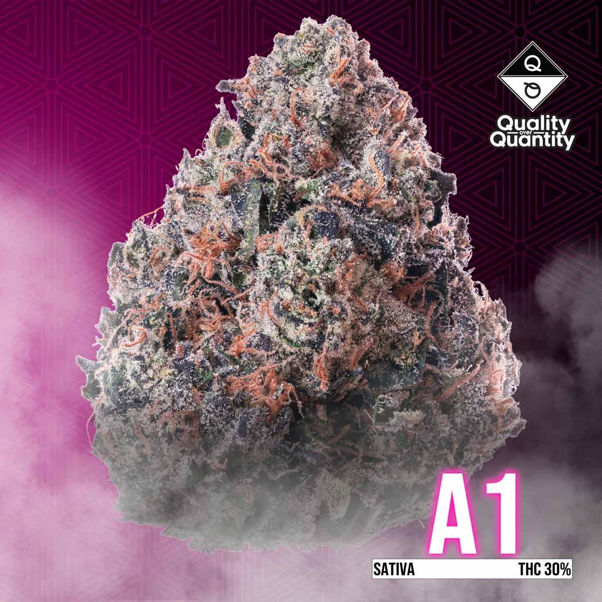 250130—Q-Over-Q—Flower—A1—1×1-BRANDED-1200 Quality Over Quantity - A1 Flower 3.5g & 14g