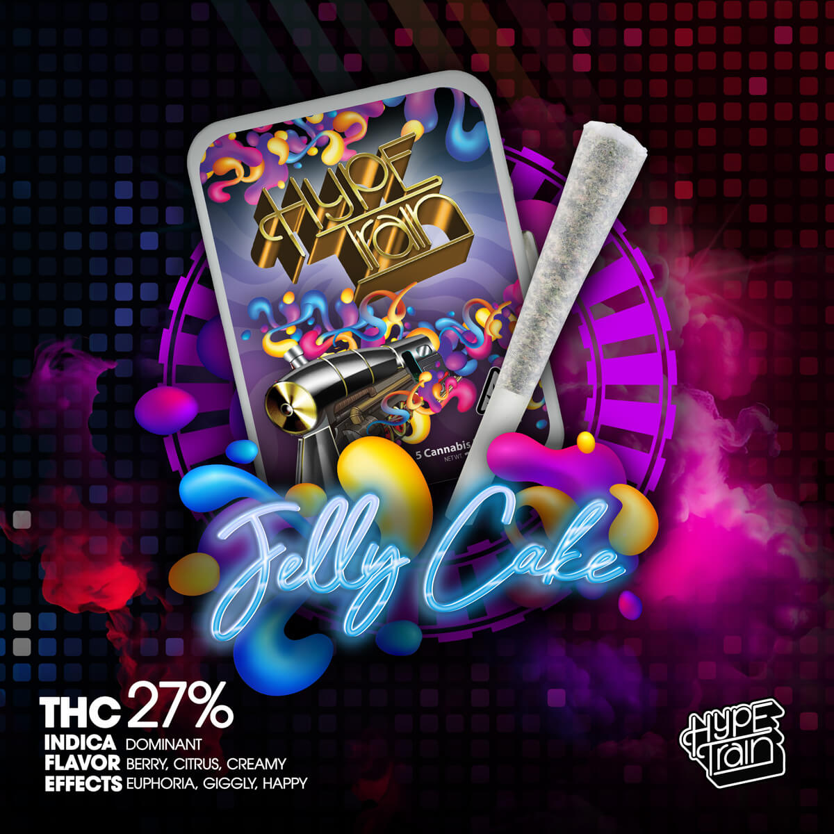 Hype-Train-Prerolls-Jelly-Cake-1×1-BRANDED-1200×1200 Hype Train - Carbon Fiber Flower 3.5g