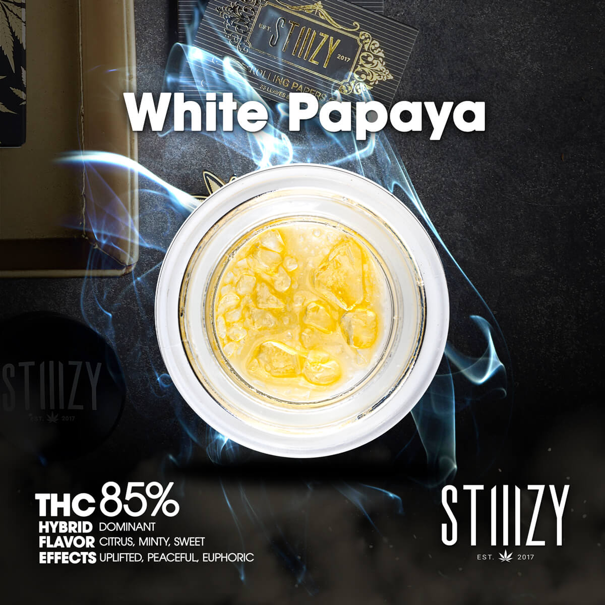 Stiiizy-Concentrate-White-Papaya-1×1-BRANDED-1200×1200 Quality Over Quantity - Cherry Gas Flower 14g