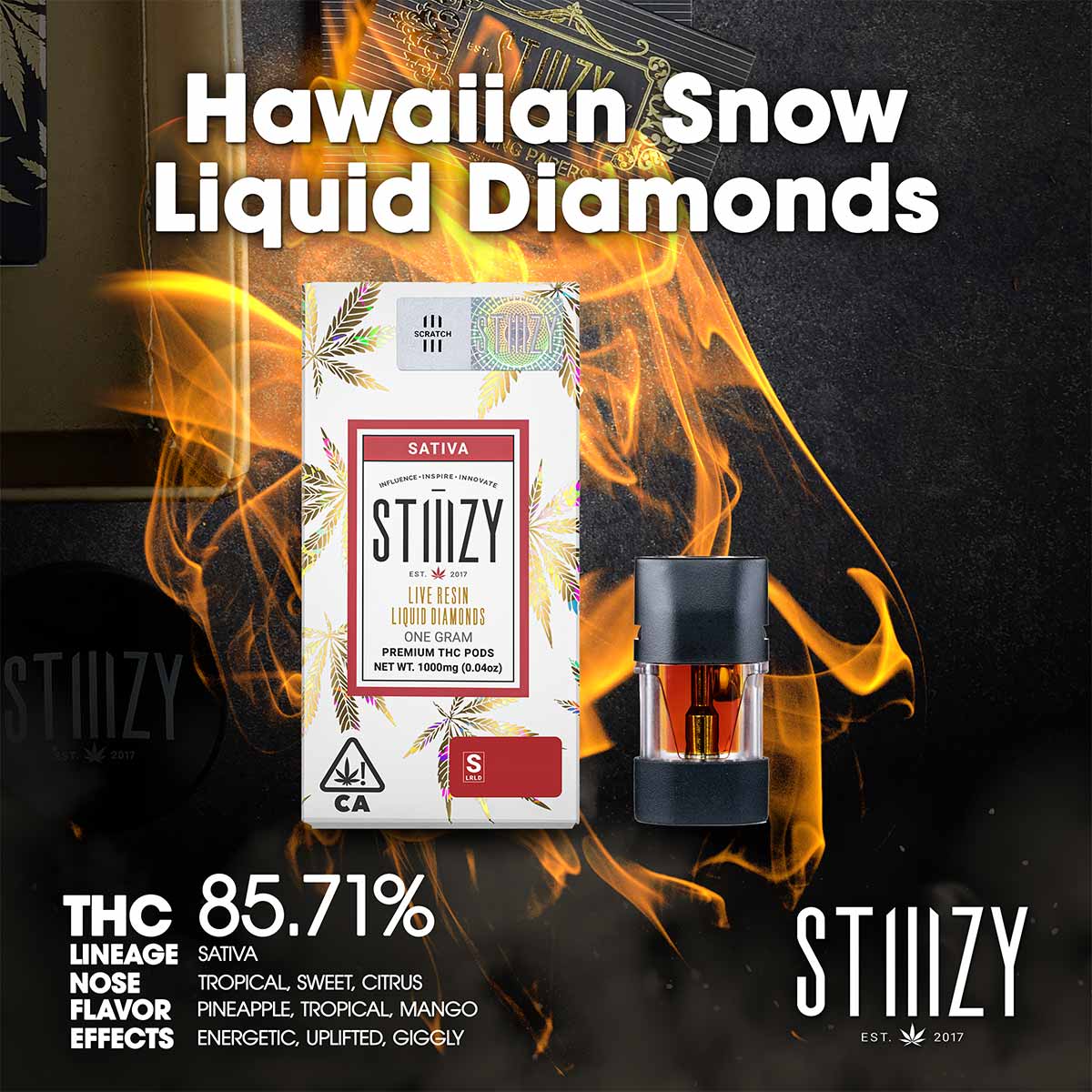 Stiiizy-Vape-Hawaiian-Snow-Liquid-Diamonds-1×1-1200×1200 Stiiizy Vapes - Hawaiian Snow Liquid Diamonds Pod 1g