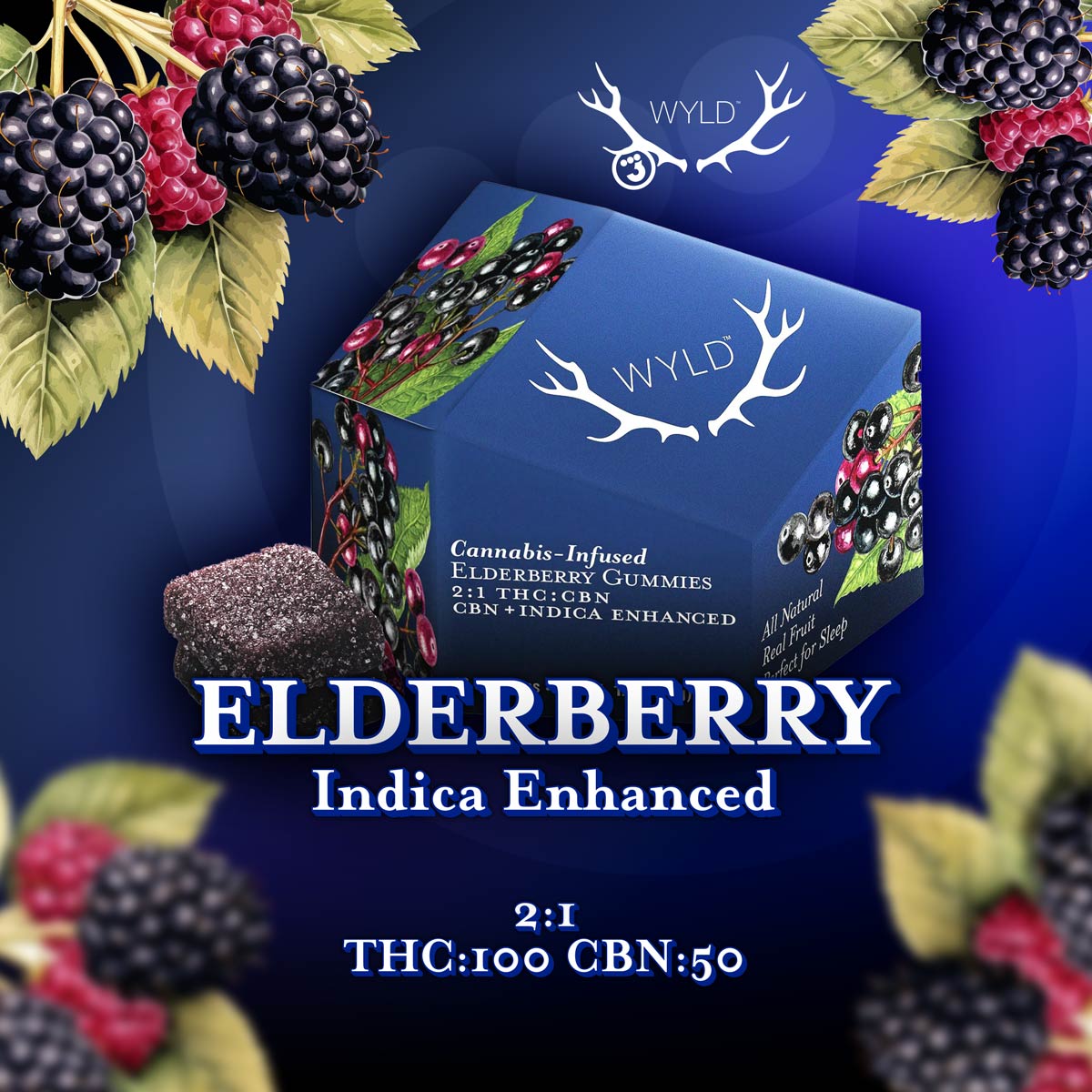 WYLD-Edibles-Elderberry-1×1-BRANDED-1200×1200 Cake - Sour Apple Pie Designer Distillate Disposable 1.25g