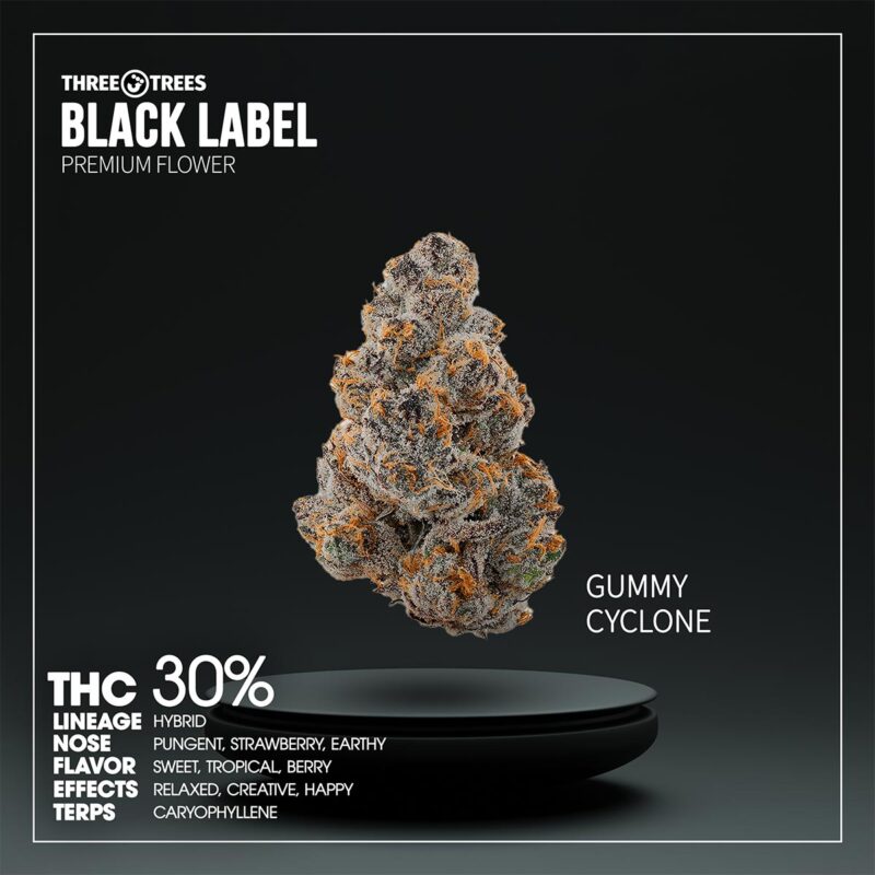 3T BLK LBL - Gummy Cyclone Flower 3.5g