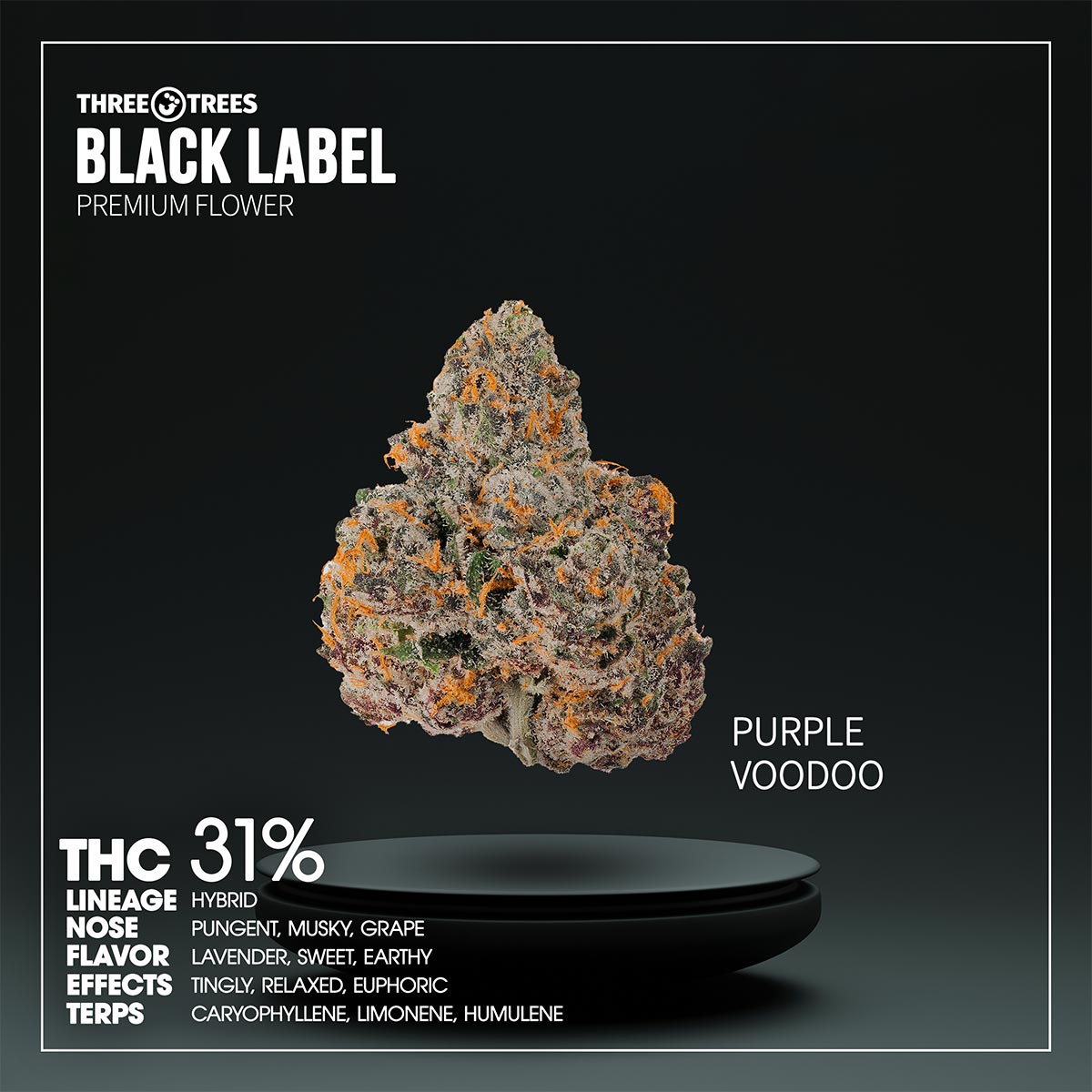 3T-Flower-Purple-Voodoo-1×1-1200×1200 3T BLK LBL - Purple Voodoo Flower 3.5g