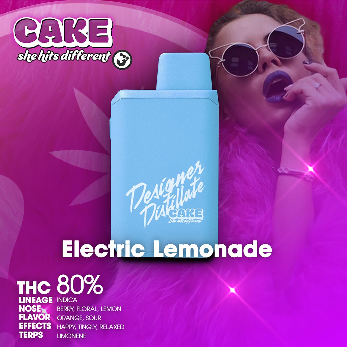 CAKE - Electric Lemonade Designer Distillate Disposable 1.25g