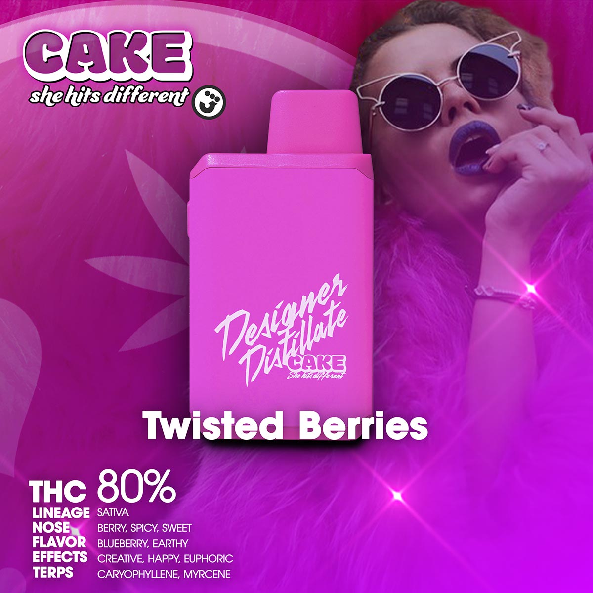 CAKE-Vape-Twisted-Berries-1×1-1200×1200 CAKE - Twisted Berries Designer Distillate Disposable 1.25g