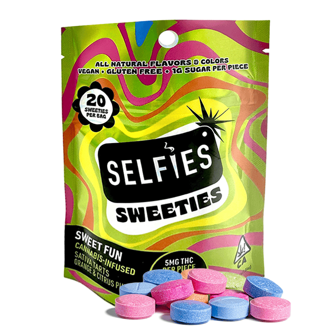 Selfies – Edibles – Sweeties Sweet Fun Tarts WHT BG 1×1 MENU 250708 676×676 SELFIES - Sweet Fun Sweeties Infused Tarts 100mg