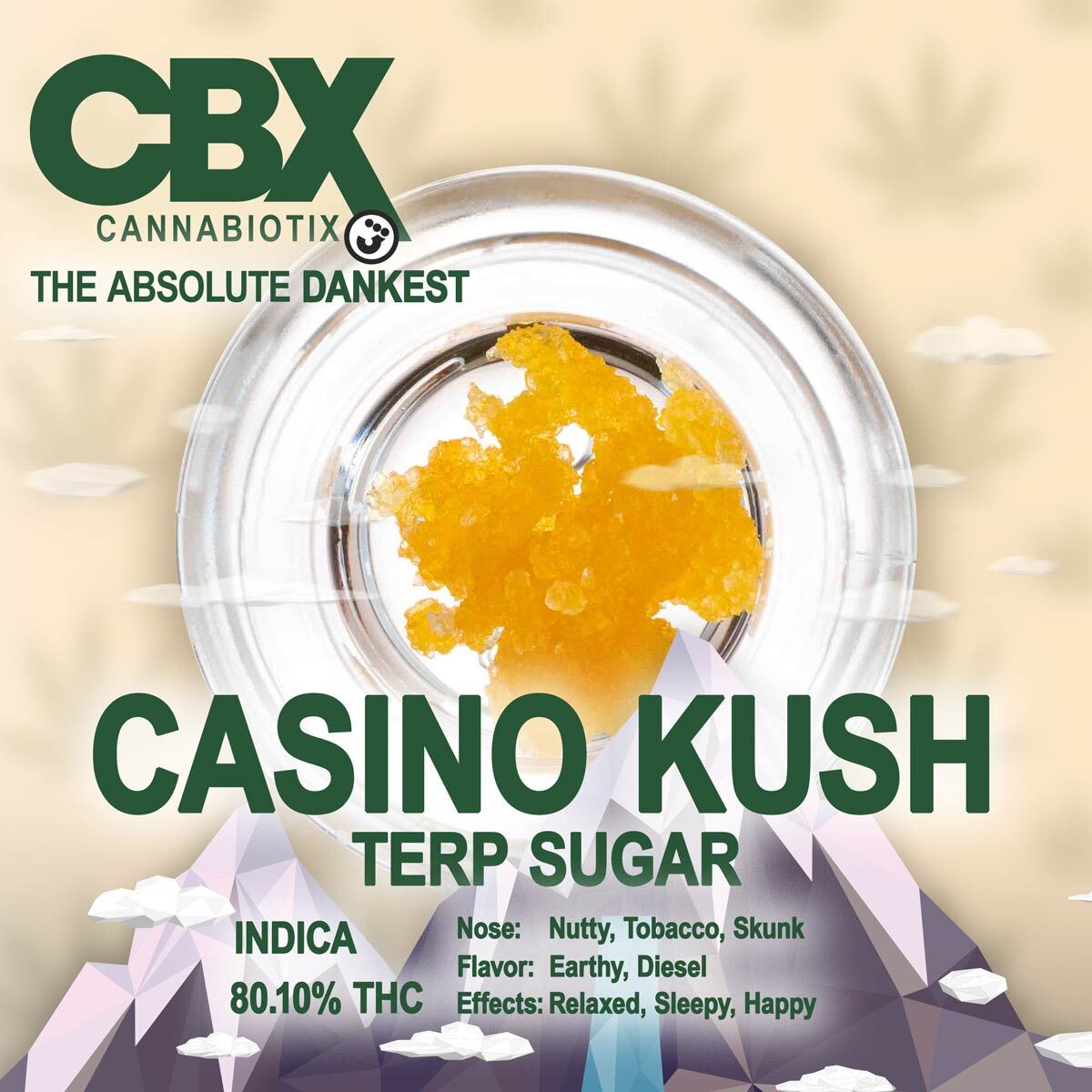 Cannabiotix-CBX-Concentrates-Casino Kush Terp Sugar 1g-1x1Branded-1200×1200 CANNABIOTIX - Casino Kush Terp Sugar 1g