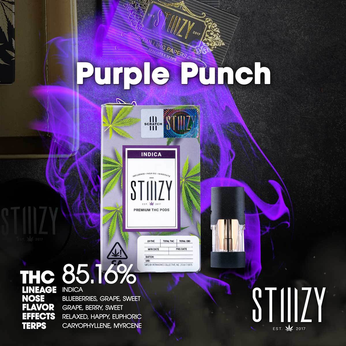 STIIIZY-Purple-Punch-Pod-1g-1X1-1200×1200 STIIIZY - Purple Punch Pod 1g