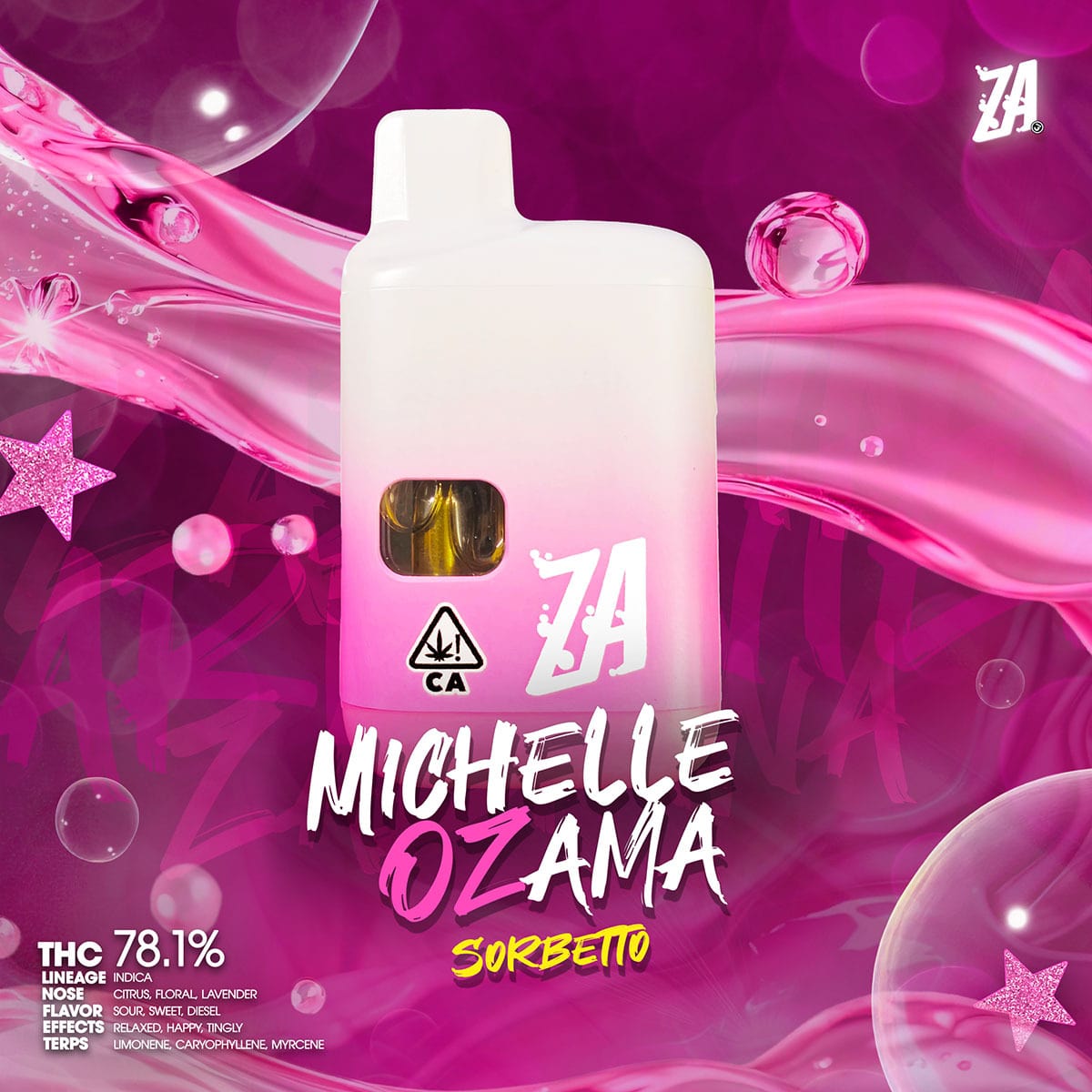 ZA-Product-1×1-BRANDED-1200×1200 (4) ZA - Michelle OZama Sorbetto CAT4 All In One Disposable 1.25g