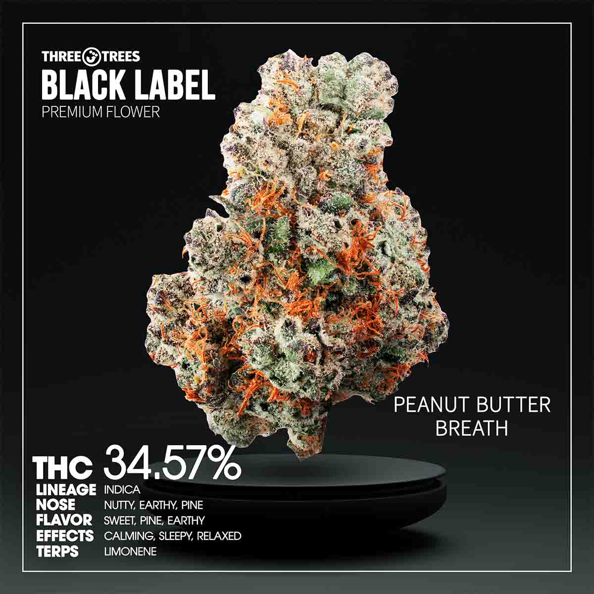 3T BLK LBL - Peanut Butter Breath Flower 3.5g
