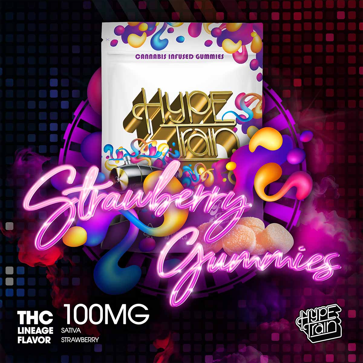 Hype-Train—Gummies—Strawberry—1×1-1200×12100 HYPE TRAIN - Strawberry Gummies 100mg