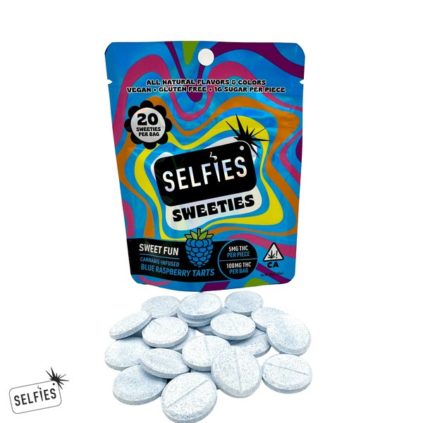 SELFIES-Blue-Raspberry-Sweet-Fun-Sweeties-Infused-Tarts-100mg-600x600-wht-bg