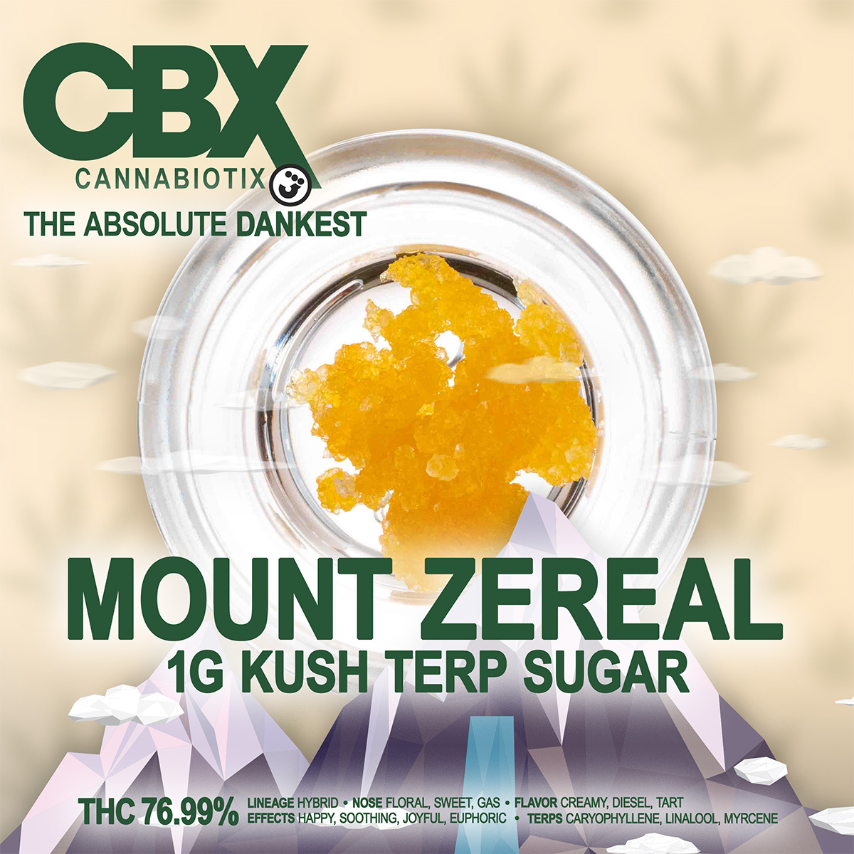 CANNABIOTIX – Mount Zereal Kush Terp Sugar 1g 1X1-Branded-1200×1200