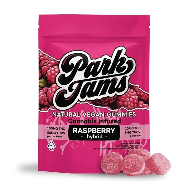 PARK-JAMS-Raspberry-THCTHCV-21-Gummies-10050mg-600x600-wht-bg