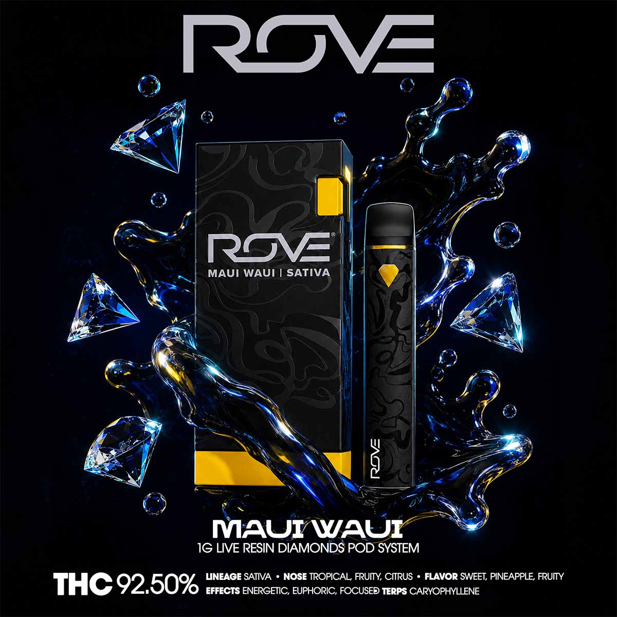 ROVE – Maui Waui Live Resin Diamonds Pod System 1g 1×1-BRANDED-1200×1200