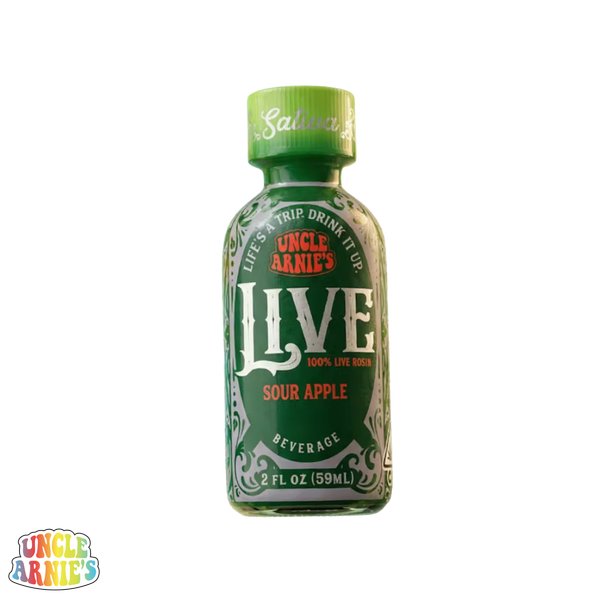 UNCLE-ARNIES-Sour-Apple-Live-Rosin-Infused-Drink-100mg-600x600-wht-bg