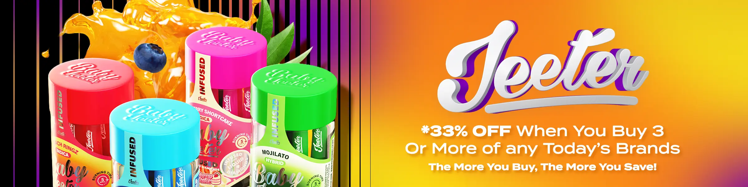 Jeeter — Buy 2 Get 1 Free