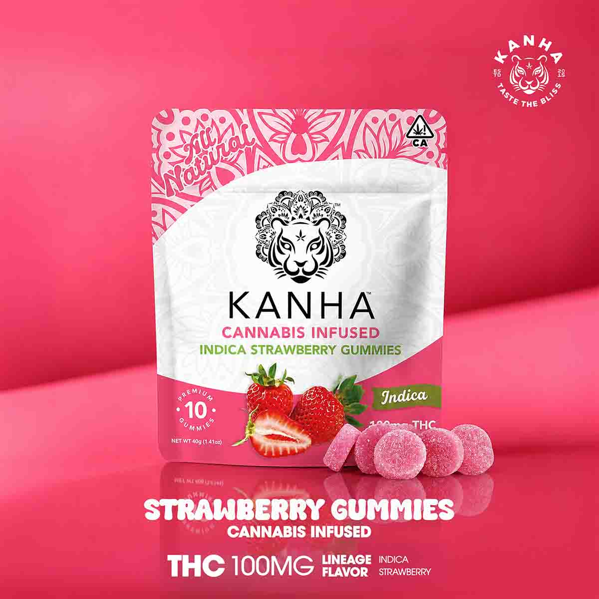 KANHA – Strawberry Gummies 100mg 1×1 Branded 1200×1200