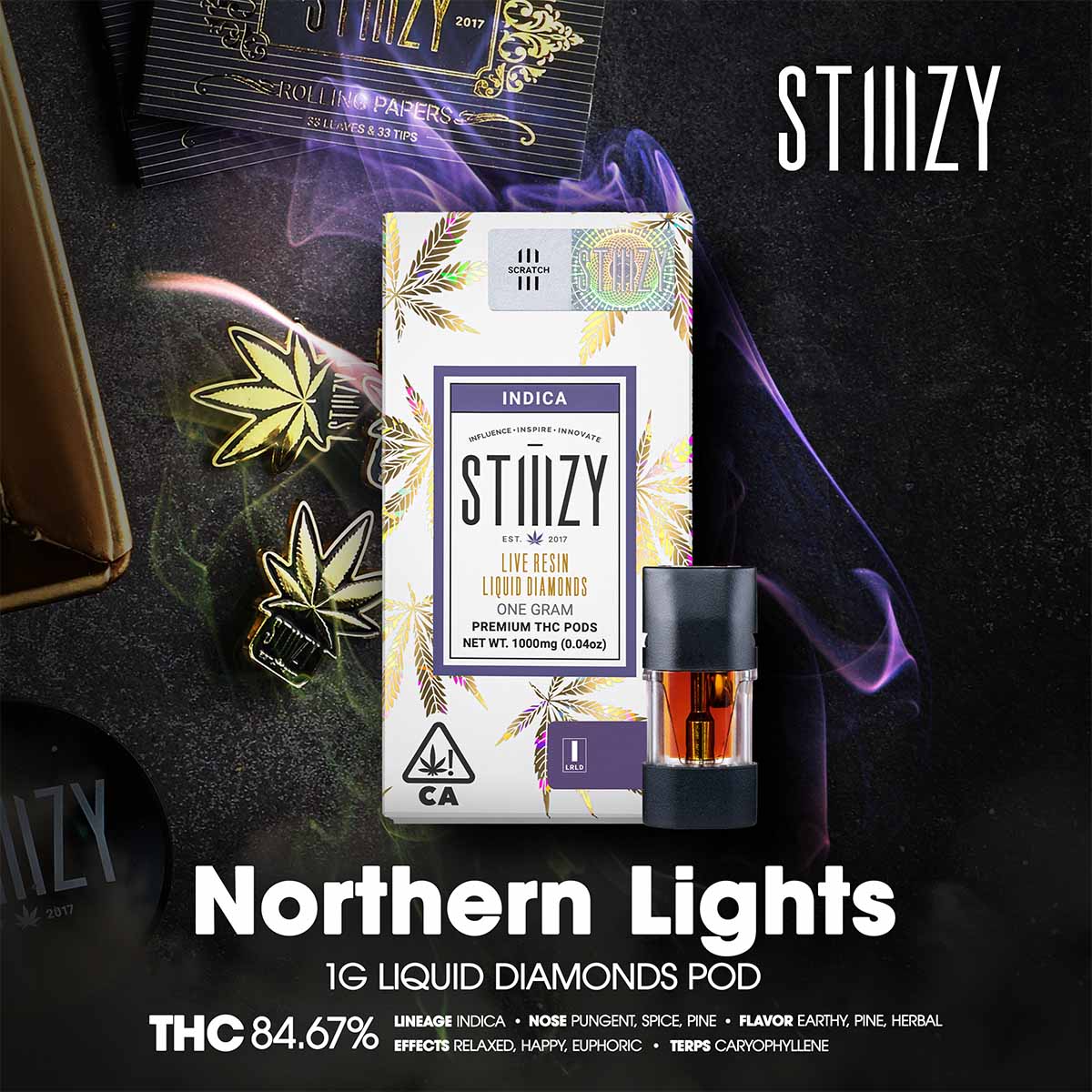 STIIIZY – Northern Lights Liquid Diamonds Pod 1g 1×1-BRANDED-1200×1200