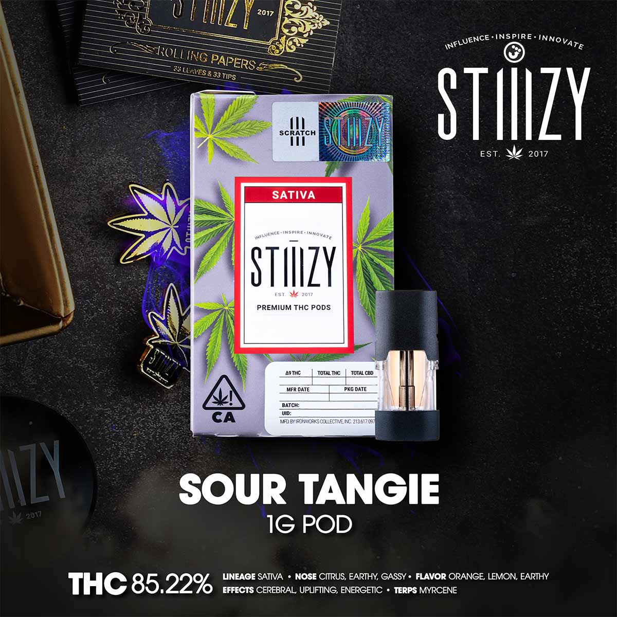 STIIIZY – Sour Tangie Pod 1g 1×1-BRANDED-1200×1200