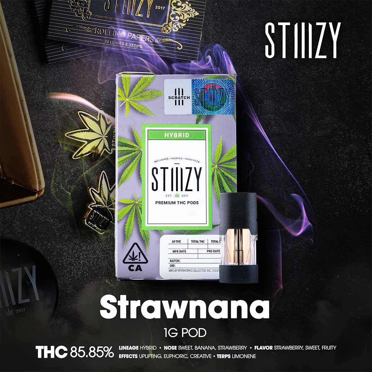 STIIIZY – Strawnana Pod 1g 1×1-BRANDED-1200×1200