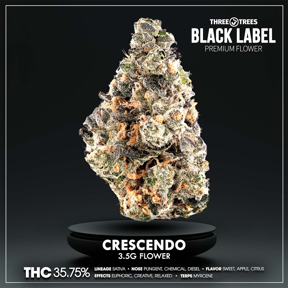 3T BLK LBL – Crescendo Flower 3.5g -1×1-BRANDED-1200×1200