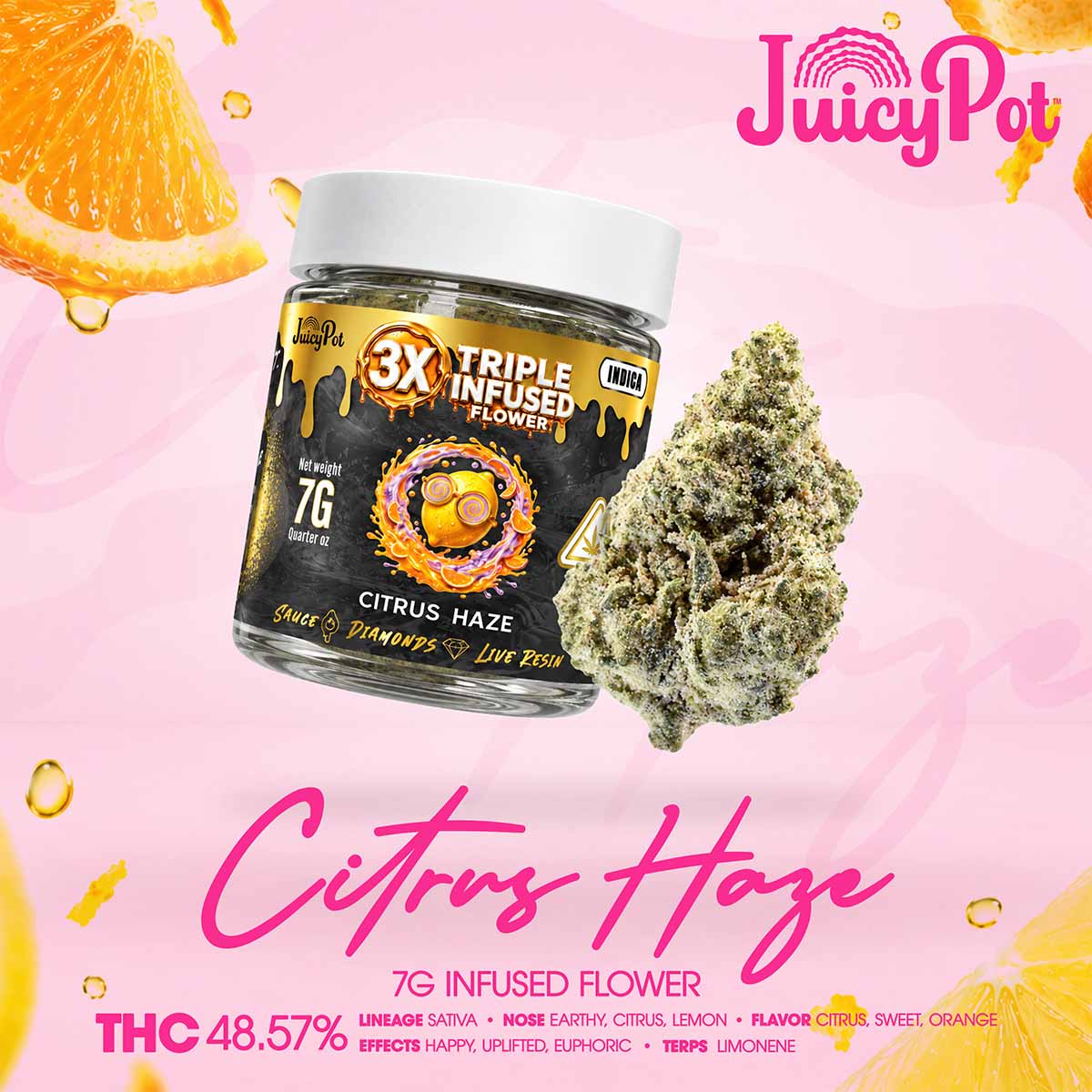 JUICY POT – Citrus Haze Triple Infused Flower 7g-1×1-BRANDED-1200×1200
