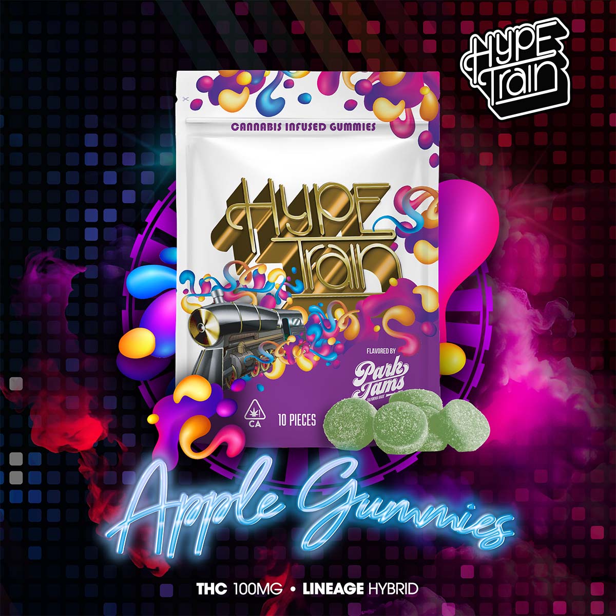 HYPE TRAIN – Apple Gummies 100mg 1X1 BRANDED 1200×1200